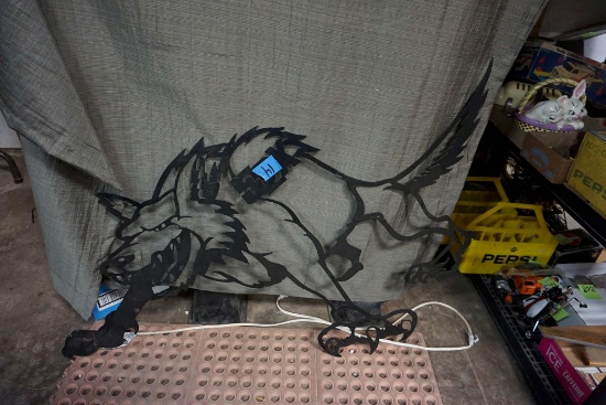 Metal Coyote Cut-Out