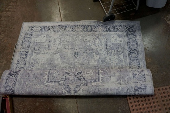 Grey & Blue Floor Rug