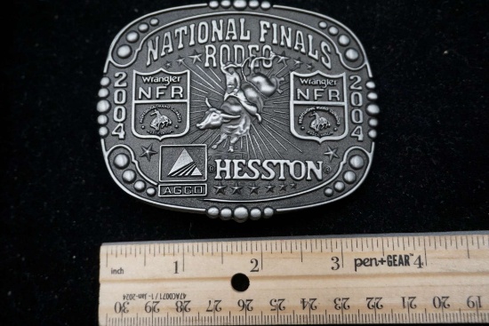 2004 National Finals Rodeo Hesston Belt Buckle