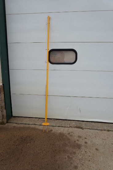 Yellow Tall Pole With Stakes In Base (Volleyball Net Pc)