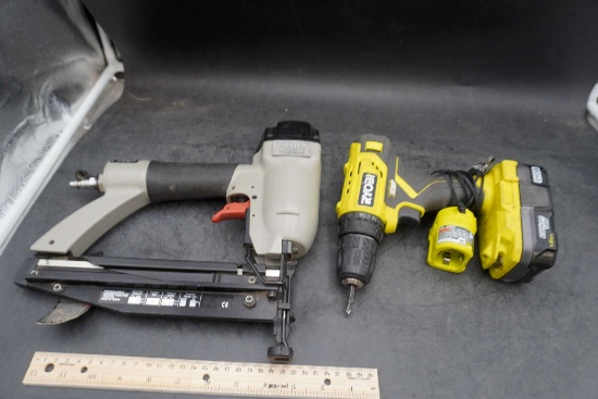 Ryobi Drill W/ Battery & Charger, Porter Cable Nailer