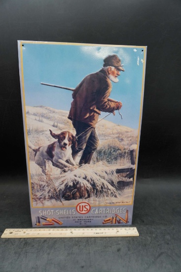 U.S. Shot-Shells Cartridges Metal Sign