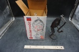 Holiday Magic Candy Dish & Metal Saxophone Dog Figurine