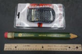 Large John Deere Pencil & Sentry Scientific Calculator