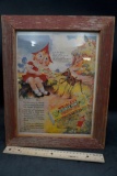 Framed Wrigley'S Doublemint Gum Advertisement (1928)