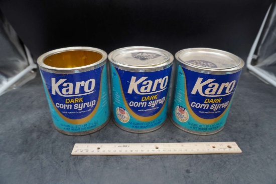 3 - Karo Dark Corn Syrup Containers (All Empty)