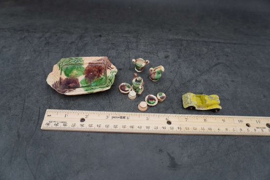 Metal Car, Mexico Mini Tea Set
