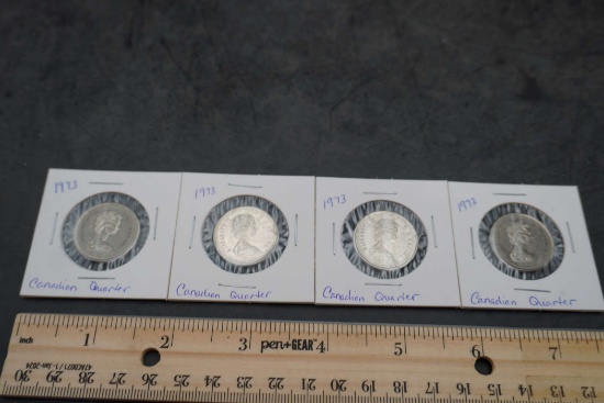 4 - 1973 Canadian Quarters