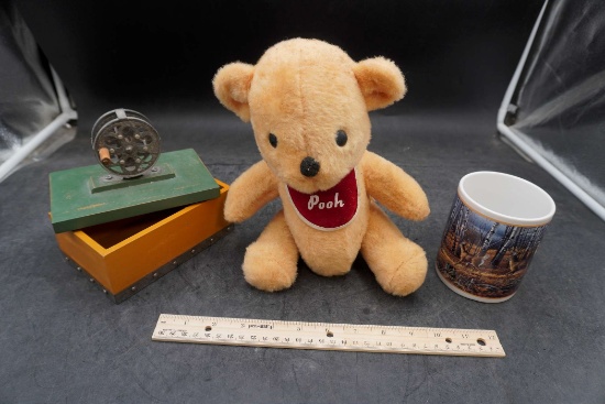Pooh Bear, Wooden Box & Terry Redlin Mug