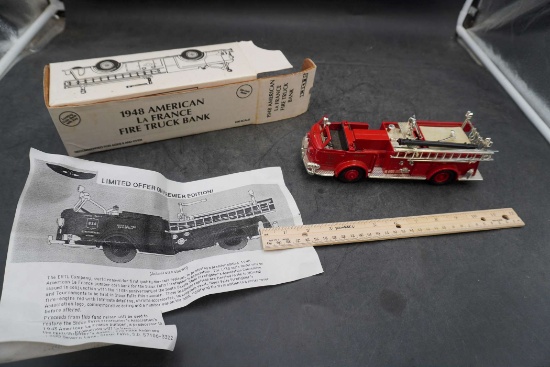 Ertl 1948 American Lafrance Fire Truck Bank