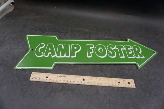 Camp Foster Metal Arrow Sign
