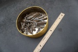Tin Container W/ Hardware & Tools