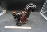 Black & Red Shiny Horse Figurine (Small Chip On Mane)