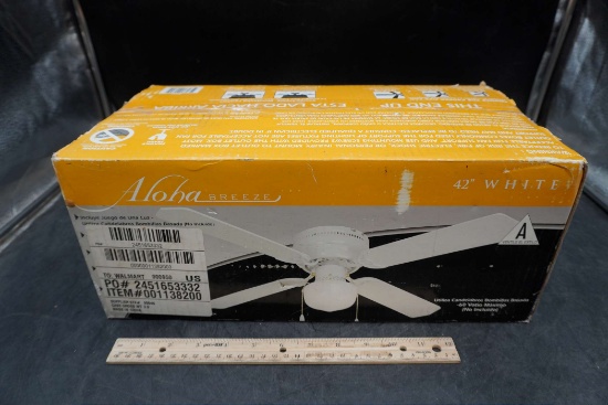 Aloha Breeze 42" White Ceiling Fan