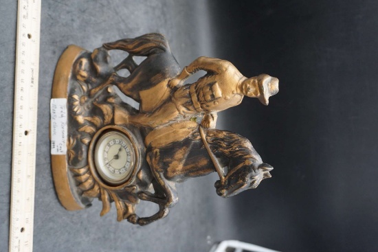 Cast Iron 1899 Teddy Roosevelt Mantle Clock