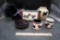 Scottie Dog Plush, Pillow, Mugs (One Is Dept. 56), Vase & Black Base