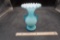Frosted Ruffle Top Vase