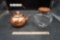 Tayee Copper Kettle & Glass Container W/ Wooden Lid