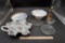 Leaf Dish, Bowl, Glass Dishes & Cup, Candle & Lighthouse Tray