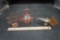 Pink Glass Creamer & Candy Dish, Aladdin Lamp