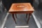 Wind-Up Musical Wooden Floral Table (Storage Inside)