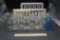 Clear Storage Bin W/ Sweet Tea Glass Mugs, Glasses, Dish Organizers
