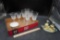 Stemmed Glasses, Footed Bowl, Tray W/ Shakers, Oil & Vinegar Bottles