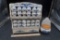 Blue & White Spice Rack W/ Spice Containers, Norwegian Toothpick Holder?