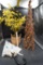 Umbrella, Faux Yellow Bush/Tree & Brown W/ Orange Twig Tree
