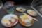 August Frank Painted Plates & Service At Sea Stand W/ Plate