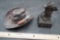 2 Sculptures - Cowboy Hat W/ Pistol & Cowboy Bust