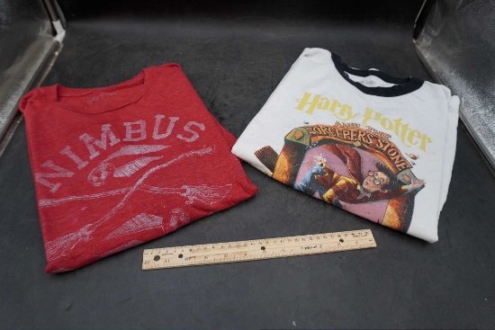 2 - Harry Potter T-Shirts (Size Xl - Both Are Stained)
