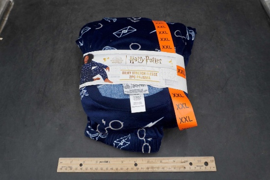 Harry Potter Silky Stretch Fleece 2 Pc Pajama (Size Xxl)