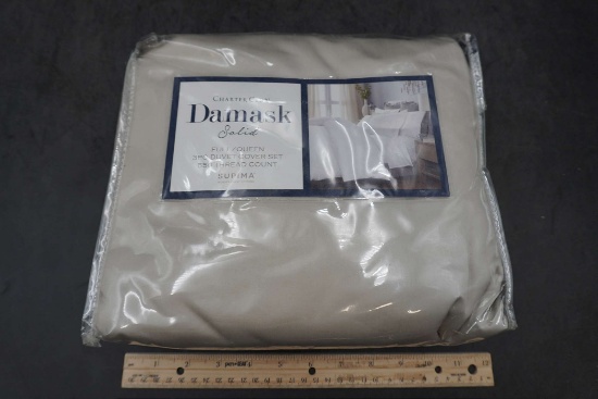 Charter Club Damask Solid Full/Queen 3 Pc. Duvet Cover Set 550 Thread Count