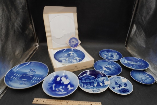 Blue & White Painted Plates (Denmark & The Royal Palace)
