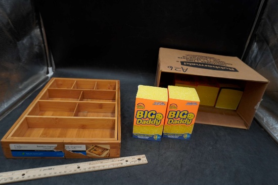 Bamboo Expandable Organizer & Big Daddy Scubbers