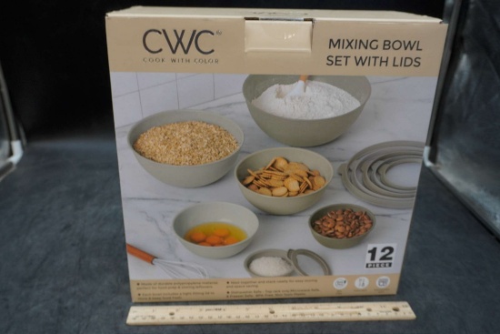 Cook With Color Mixing Bowl Set W/ Lids (Tan)