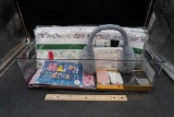Clear Organizer Bin, Earmuffs, Napkins, Lip Balm Collection, Gift Tags & Tissue Paper