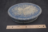 Blue Incolay Stone Velvet Lined Trinket Box