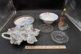 Leaf Dish, Bowl, Glass Dishes & Cup, Candle & Lighthouse Tray