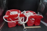 2 - Red Plastic Toddler Swings