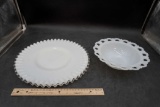 Lace Rimmed Bowl & Ruffle Rim Platter