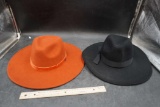 Peter Grimm Orange Hat & Black Adora Hat