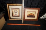 2 Pictures - Globe & Bowl Of Fruit