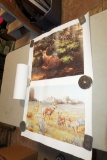 3 Prints By Jan Wiedmeier - Fawn, Elk & Antelope