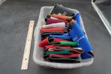 Plastic Tub W/ Assorted Koozies