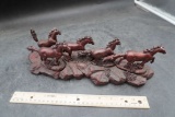 Five Horse Figurine (One Horse'S Ears Are Chipped)