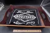 Chris Madden Wooden Tray & Boulevard Towel