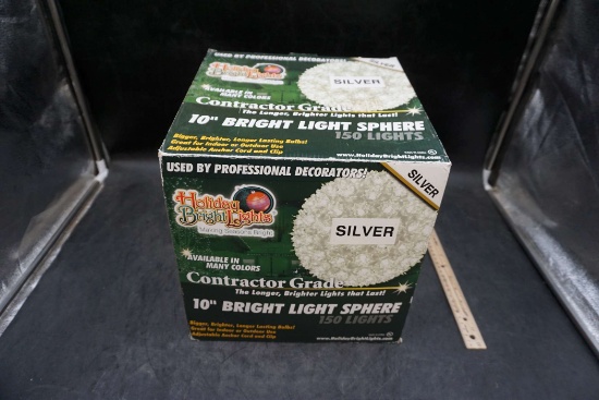 Holiday Bright Lights 10" Bright Light Sphere (Silver)