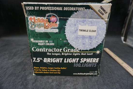 Holiday Bright Lights 7.5" Bright Light Sphere (Twinkle Clear)